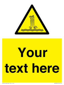 Custom warning artificial waterfall